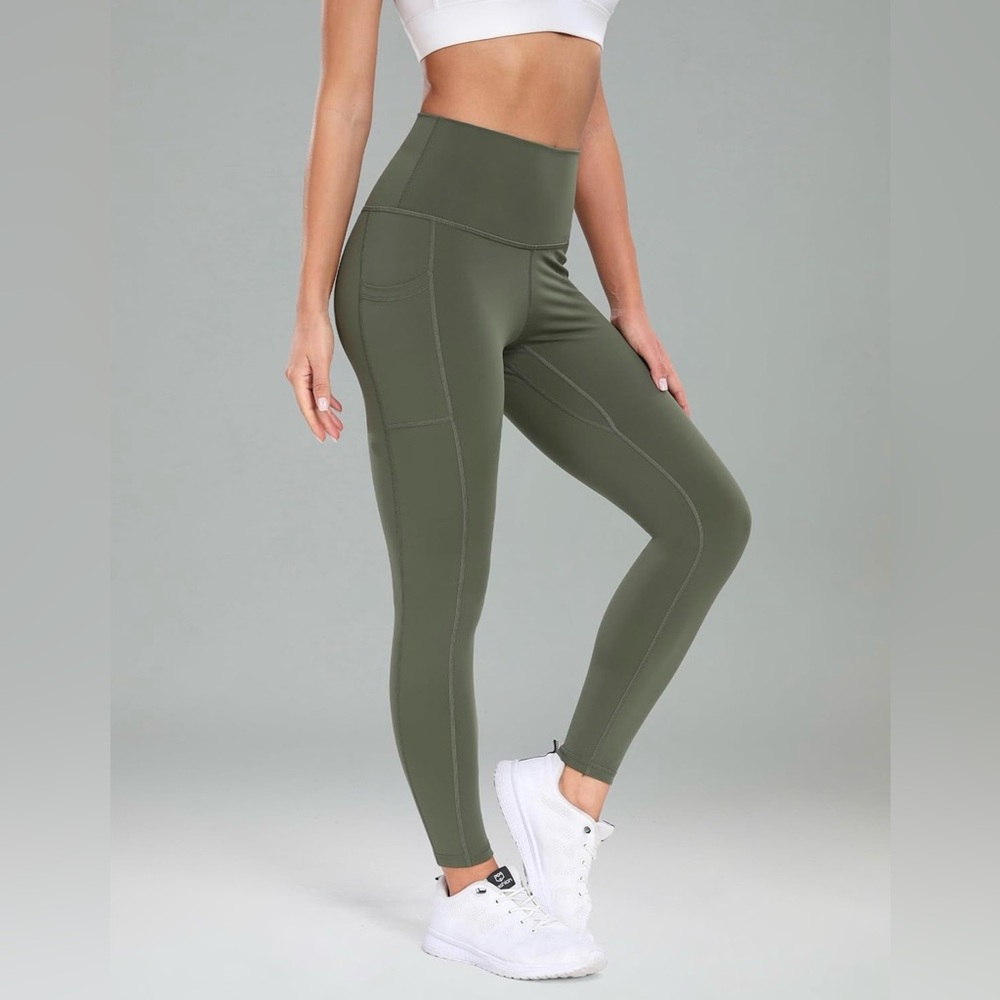 Colorfulkoala Women's High Waisted Yoga Pants 7/8 Length Leggings Pockets Medium - Picture 8 of 11
